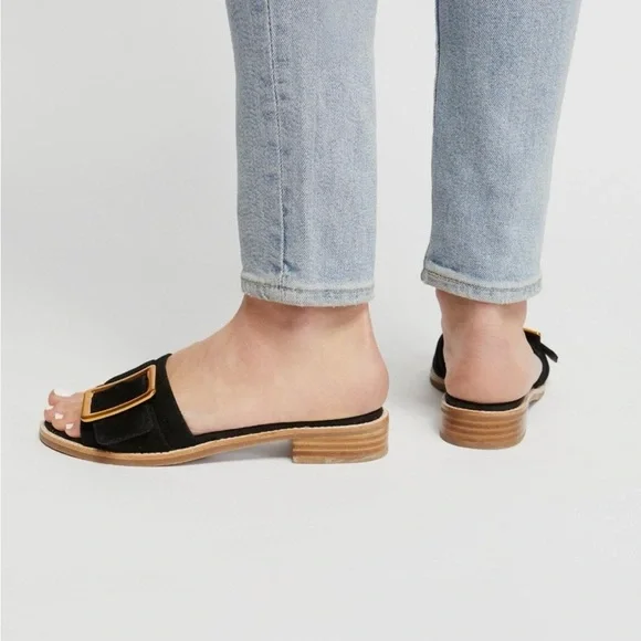 Jeffrey Campbell for Free People Black Drew Slide Sandals - Picture 4 of 14